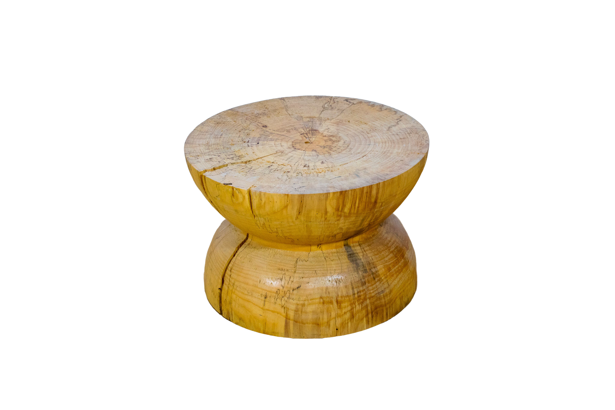 Mesa De Centro Ou Peça Decorativa Em Madeira Maciça Natural Linha Tocco