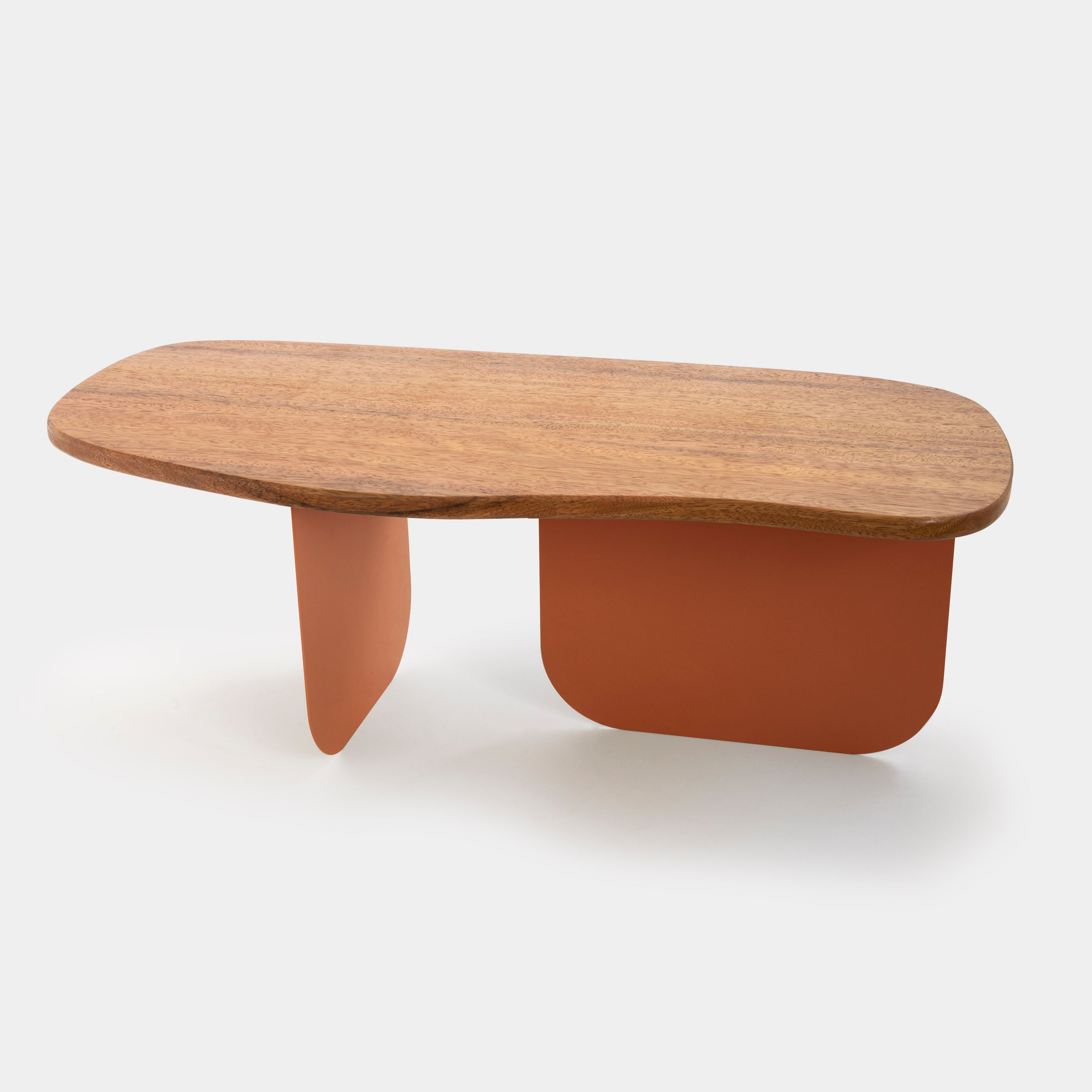 Mesa Stone G Aço Carbono Com Pintura Eletrostática Acabamento Cedro-Arana