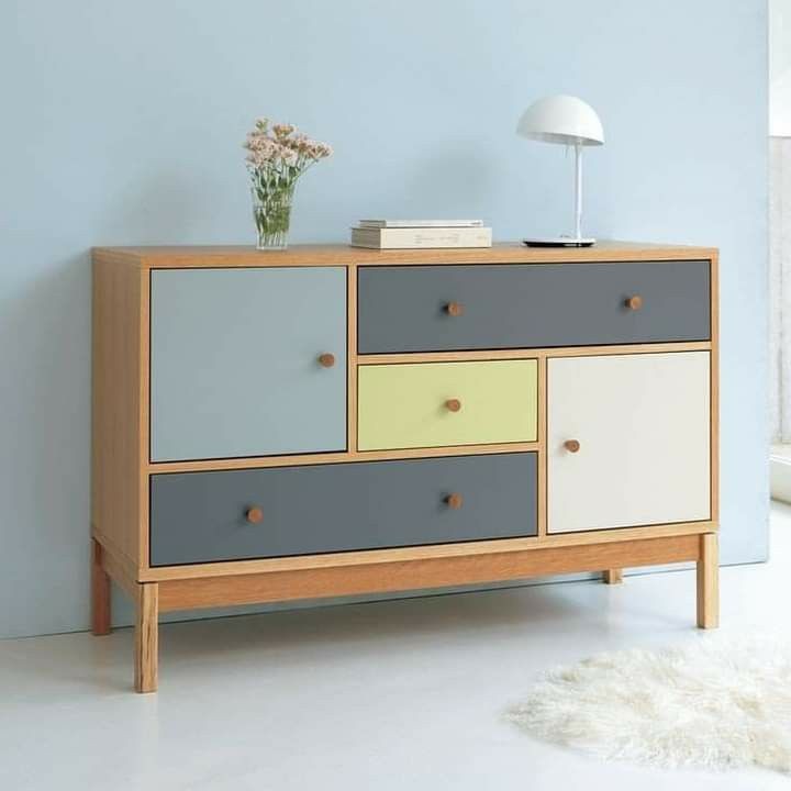 Cômoda Colors 3 Gavetas Com Amortecedor e 2 Portas